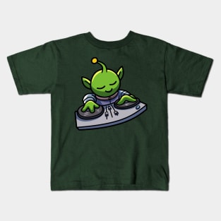 DJ Alien Green Kids T-Shirt